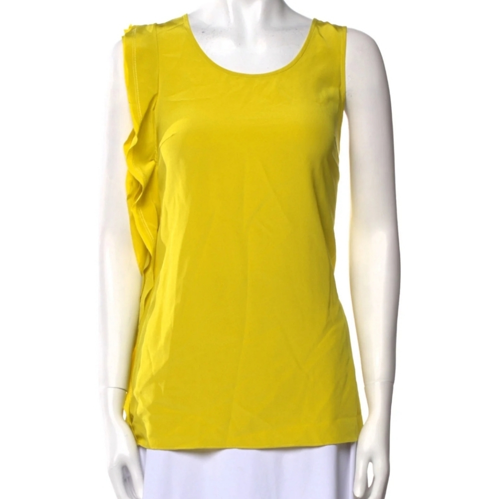 3.1 Phillip Lim Ruffle Side Silk Top Size 4